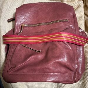 Modern Chic pink faux leather back pack